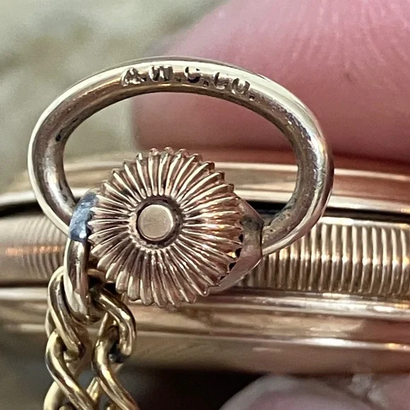 Porte & Markle Gold Pocket Watch with Chain - Picture 9 of 12